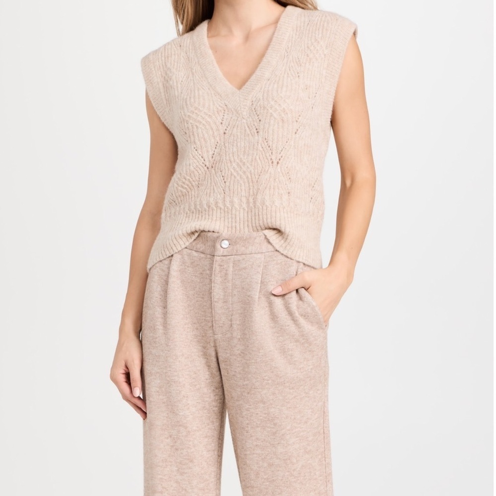 New Veronica‎ Beard Sweater Arida Alpaca Merino Wool Knit Vest Sz S